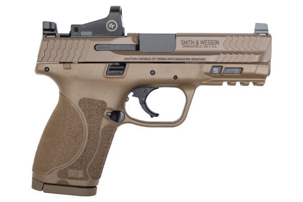 Smith & Wesson M&P9 M2.0 Compact 9mm FDE Pistol with Crimson Trace Red Dot Reflex Sight