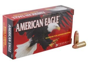 Federal American Eagle Ammunition 9mm Luger 124 Grain Full Metal Jacket