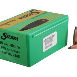 Sierra GameKing Bullets 30 Caliber (308 Diameter) 165 Grain Spitzer Boat Tail Box of 100