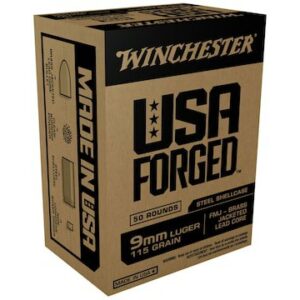 Winchester USA Forged Ammunition 9mm Luger 115 Grain Full Metal Jacket Steel Case