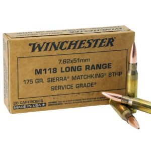 WINCHESTER M118 LONG RANGE 7.62X51 175GR BTHP – 20RD BOX