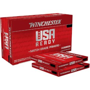 Winchester USA Ready Large Rifle Match Primers Box of 1000 (10 Trays of 100)