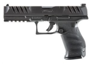 Walther Arms PDP Compact Optic Ready 15 Rounds 5" 9mm Pistol - 15+1 Rounds, 5" Barrel, Blue/Black, 3-Dot Sights