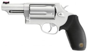 Taurus Judge Magnum Matte Stainless 3" 410/45 Long Colt Revolver - 5 Rounds, 3" Barrel, Polymer Grips, Fiber Optic Sights