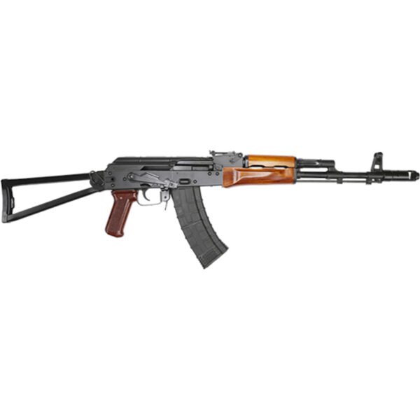 Riley RAK74 5.45x39mm, 16" Barrel, TEAK Furniture, Folding Stock, Adjustable Sights, Black, 30rd