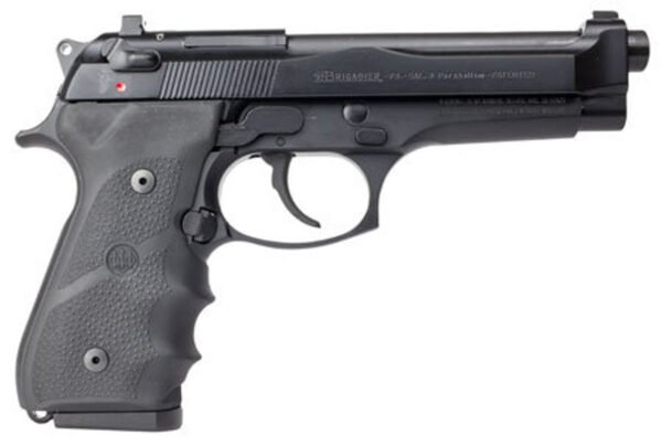 Beretta 92FS Brigadier 9mm, 4.9" Barrel, Ambi Safety, Hogue Grip, Black, 10rd