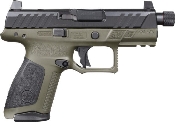 Beretta APX A1 Tac 9mm, 4.2" Barrel, OD Green, Optic Ready, 15rd