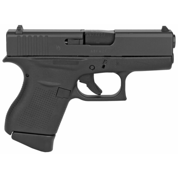 Glock G43 9mm, 3.41" Barrel, Black Polymer, Fixed Sights, 6rd