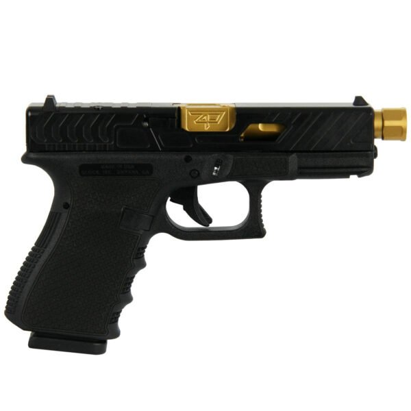 Glock 19 Gen 3 Custom 9mm, 4.6" Gold Barrel, Black, 15rd