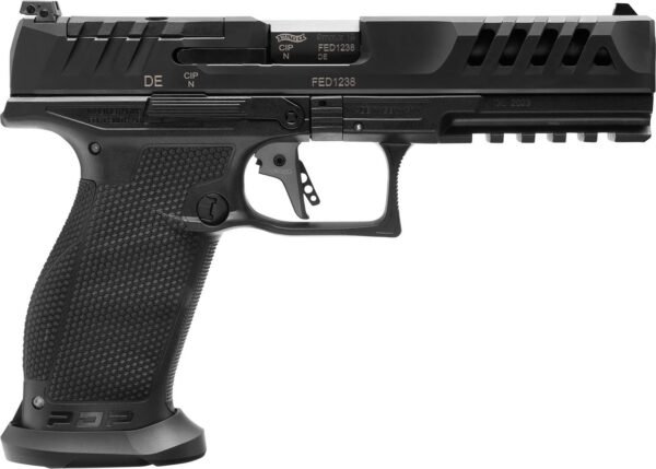 Walther PDP Match 9mm, 5" Barrel, Black, Optic Ready, 18rd