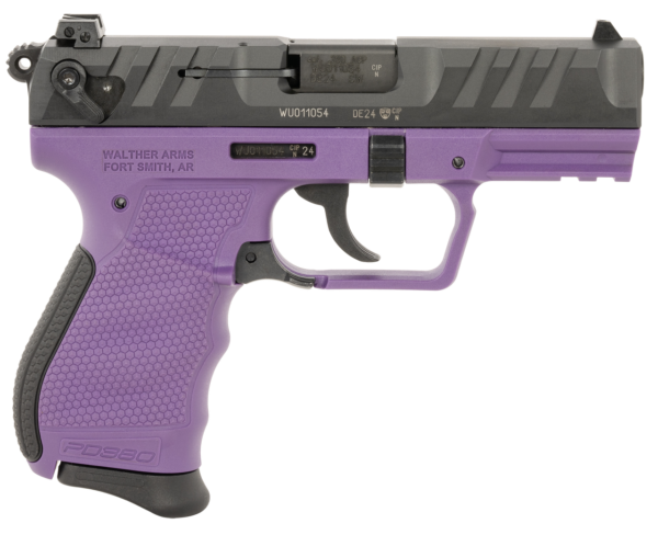 Walther PD380 Compact 380 ACP, 3.7" Barrel, Purple Frame, Black Slide, 9rd