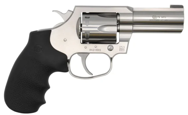 Colt King Cobra 357 Magnum Revolver - 6 Rounds, 3" Barrel, Rubber Grips, Stainless/Silver, 2-Dot Sights