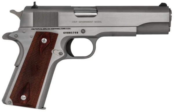 Colt Gold Cup Trophy .38 Super 5" Stainless, G10 Grips, 9+1 Capacity - 9+1 Rounds, 5" Barrel, Stainless/Silver