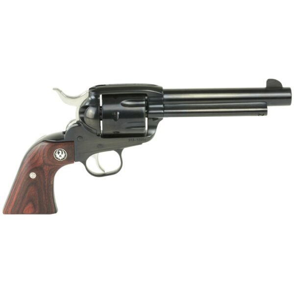 Ruger Vaquero 45 Long Colt Revolver - 6 Rounds, 5.5" Barrel, Wood Grips, Blue/Black